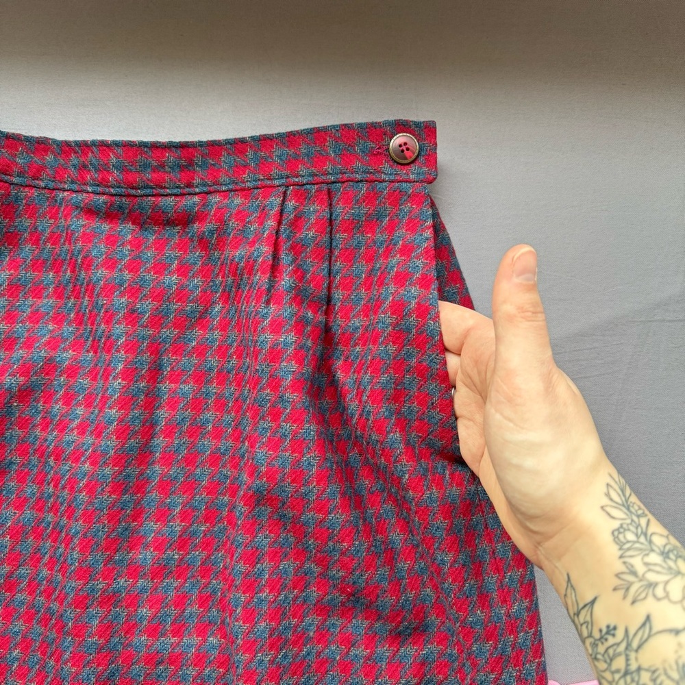 Pendleton Size 6 Vintage 100% Wool Houndstooth Re… - image 6